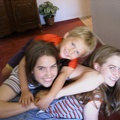 Horse Emily, Rider Bethany, and Monkey Nephi